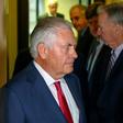 Former US secretary of state Rex Tillerson enters the courtroom to testify in the Exxon trial on October 30, 2019 in New York