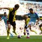 Manchester City's Bernardo Silva scores the sixth goal against Watford