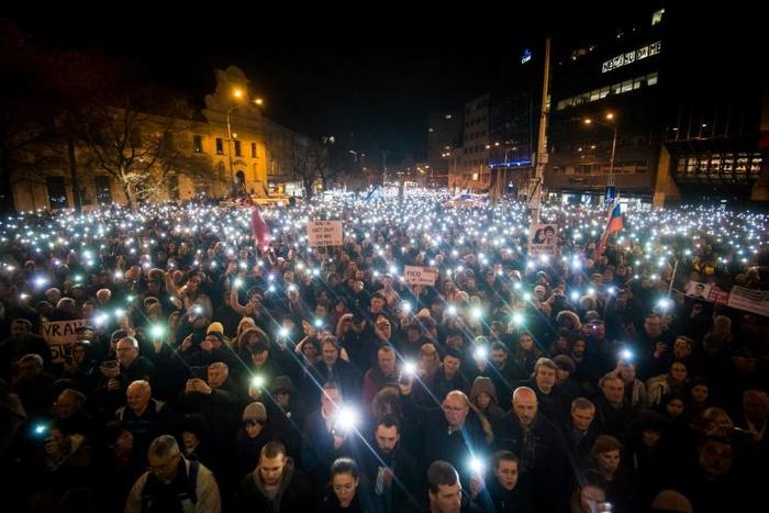 Last year's murder of investigative journalist Jan Kuciak and his fiancee Martina Kusnirova provoked a wave of hostility towards the establishment that has helped the outsider Zuzana Caputova's campaign