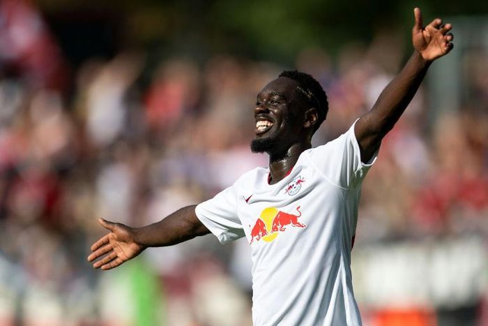 Happy to be home: Jean-Kevin Augustin has joined Monaco on loan from RB Leipzig