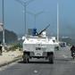 UN peacekeepers patrol gang territory in Port-au-Prince in July 2019 -- the United Nations' 15-year-old peacekeeping mission in Haiti is being replaced by a scaled down political mission