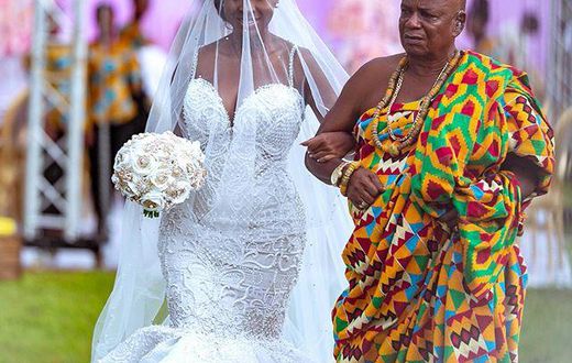 Wife of Ghanaian actor, John Dumelo and her daddy
