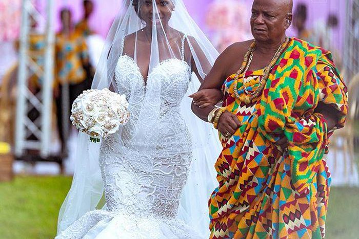 Wife of Ghanaian actor, John Dumelo and her daddy