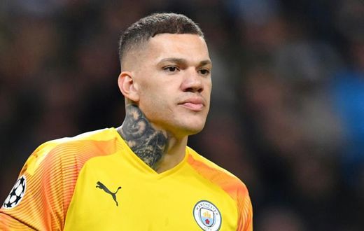 Big miss: Manchester City will be without the injured Ederson for Sunday's visit to Liverpool
