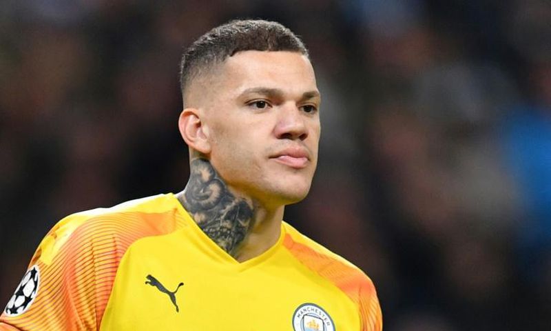 Big miss: Manchester City will be without the injured Ederson for Sunday's visit to Liverpool