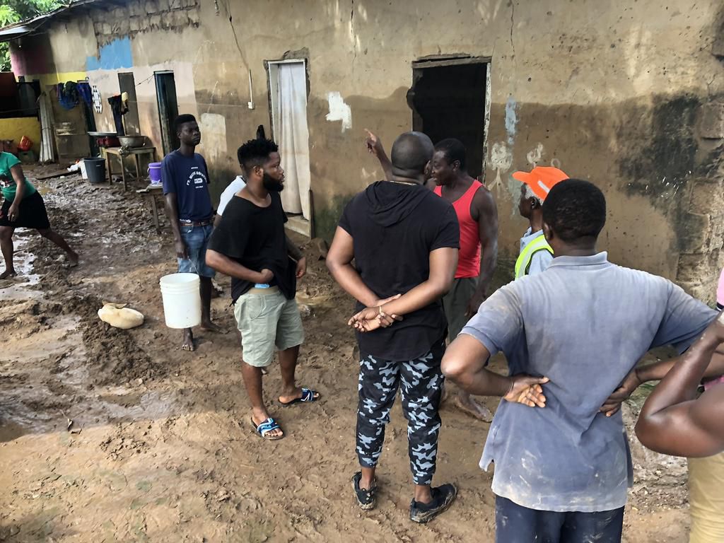 John Dumelo tours flooded communities in Ayawaso West Wuogon