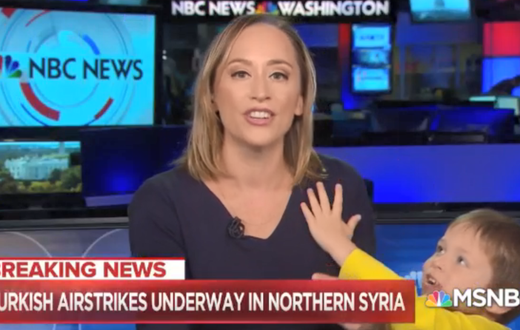 TV news anchor’s son disrupts live broadcast of breaking news by tickling her (video)