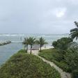 A view of the waves near the beach during the approach of Hurricane Dorian on September 1, 2019 in Nassau, Bahamas