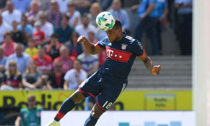 A file photo of Cameroon scorer Franck Evina playing for German giants Bayern Munich last year