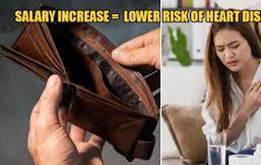 50% salary increase lowers the risk of cardiovascular diseases by 15% - New research