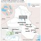 Map showing major protests areas in Iraq since October 1