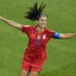 US forward Alex Morgan, seen here celebrating her World Cup semi-final goal against England, is out for the rest of the 2019 season