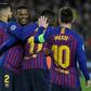Ousmane Dembele came off the bench to score Barcelona's fifth goal in their 5-1 win over Lyon on Wednesday.