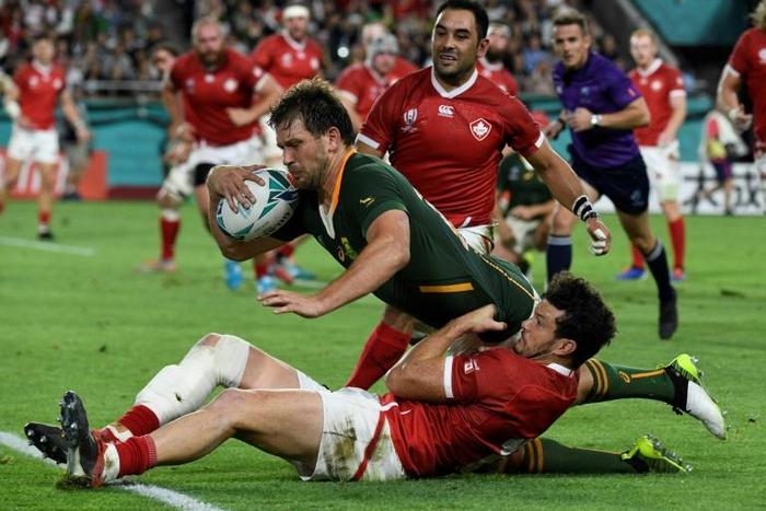 Centre Frans Steyn is South Africa's sole survivor from the 2007 World Cup final