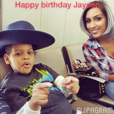 Juliet Ibrahim with her son, Jaden