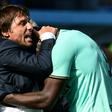 "The best manager in the world:" Inter Milan forward Romelu Lukaku (R) is thriving under new coach Antonio Conte.