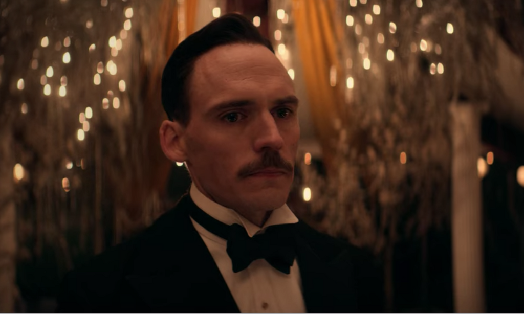 Sam Claflin as Oswald Mosley in season 5 of Peaky Blinders.
