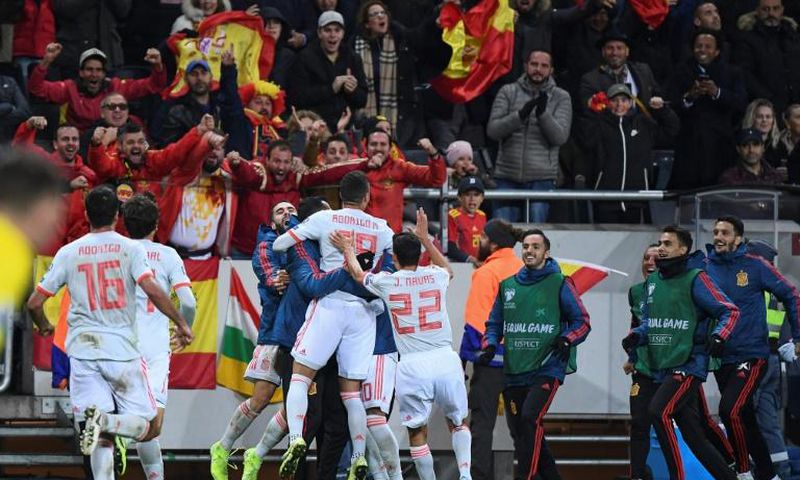 Rodrigo's leveller sparked wild celebrations on the touchline as Spain qualified for Euro 2020