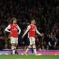 Arsenal's Swiss midfielder Granit Xhaka (centre) during Sunday's game
