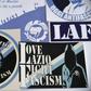 Lazio fans distribute 'Fight Facism' stickers