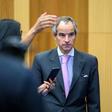 Acting Director General of IAEA, Romania's Cornel Feruta (r), and Argentina's Mariano Grossi are vying for the top IAEA job