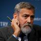 US actor George Clooney takes part in a press conference in central London to present a report on corruption in South Sudan