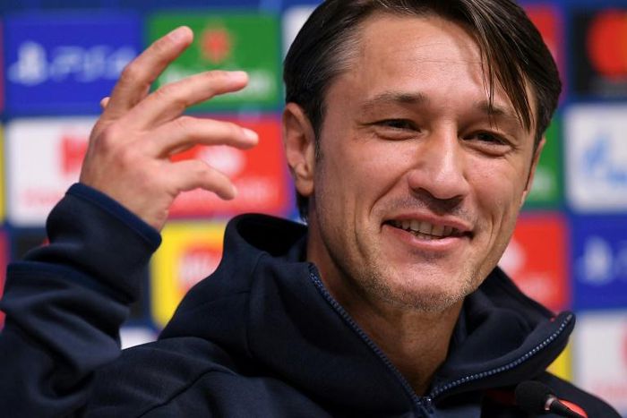 Bayern Munich coach Niko Kovac speaks to the press ahead of his side's Champions League match against Tottenham