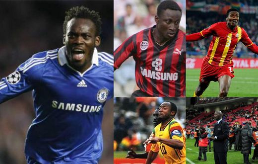 Ghanaian players who have received major FIFA recognition