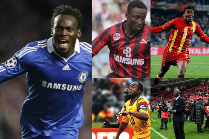 Ghanaian players who have received major FIFA recognition