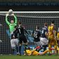 Millwall goalkeeper David Martin misses a Solly March free-kick as Brighton make it 2-2 in the fifth minute of added on time in an FA Cup quarter-final. Brighton then won 5-4 on penalties