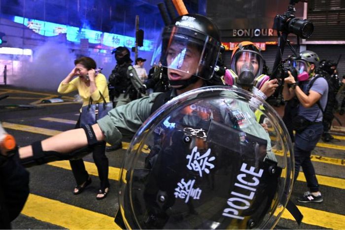 There had been disturbances in Hong Kong over the weekend, even before a protester was shot on Monday morning