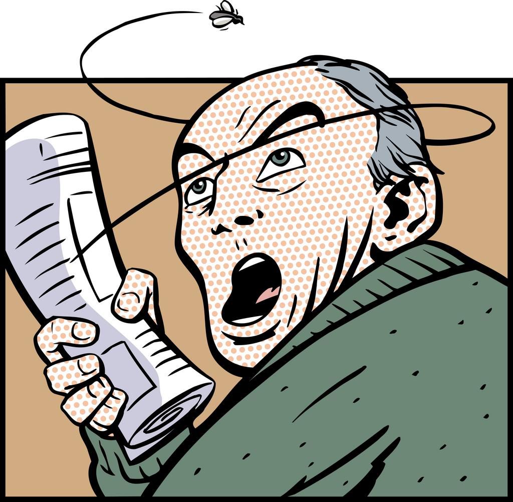 Man Swatting Fly