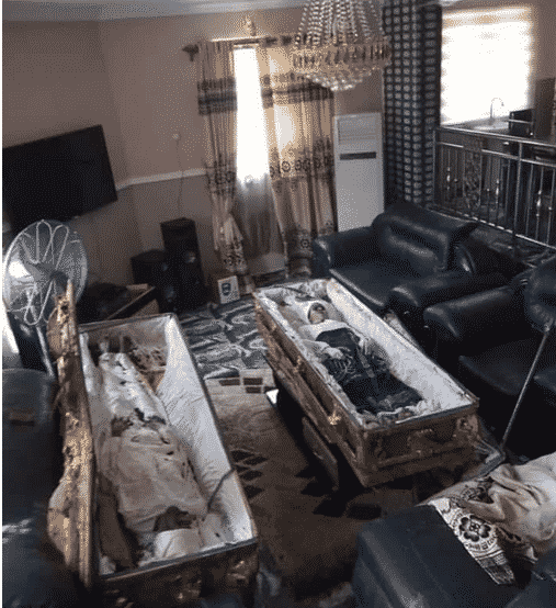 Angry youth dump decomposed dead bodies in the sitting room of a man who supervised their exhumation