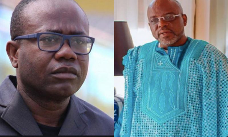 Former GFA boss, Kwesi Nyantakyi and Aspirant, Osei Palmer