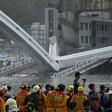 The bridge collapsed in the northeastern town of Nanfangao