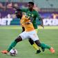 Mamelodi Sundowns midfielder Themba Zwane (R) playing for South Africa against the Ivory Coast at the 2019 Africa Cup of Nations in Egypt