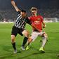 Partizan's Bojan Ostojic struggled to cope with Manchester United teenager Brandon Williams