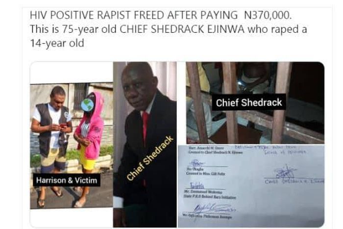 HIV positive rapist freed after paying 370k to 14-year=old victim