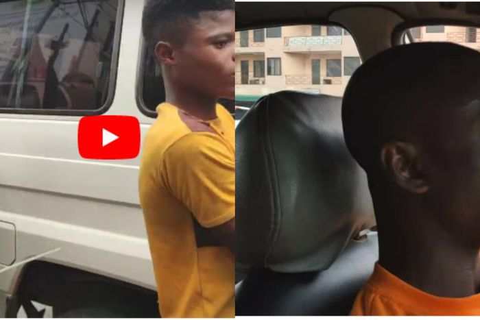 Smart taxi driver dramatically drives two cable thieves into an Accra-based radio station (video)