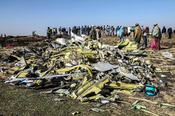 The Ethiopia Airlines jet nose-dived into a field outside Addis Ababa, killing all 157 people onboard