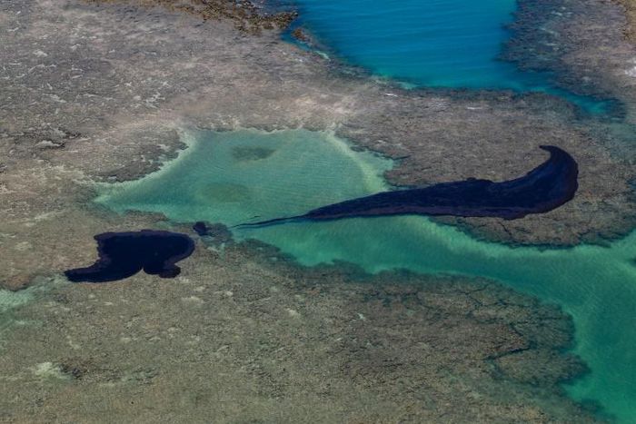 Brazilian authorities have named a Greek-flagged tanker as the prime suspect for spilling crude oil off the country's northeast coast