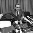 Guenter Schabowski announced, seemingly by accident, the fall of the Berlin Wall, to a few flabbergasted journalists