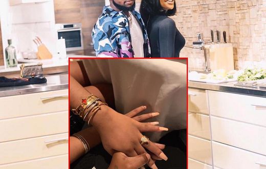 Davido proposes to Chioma with huge diamond ring