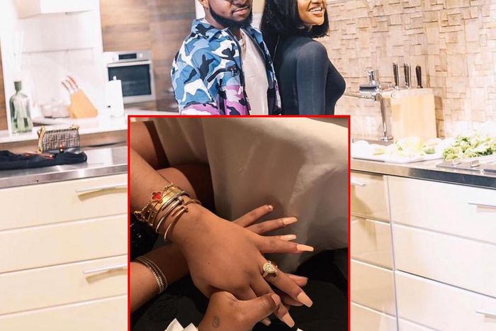 Davido proposes to Chioma with huge diamond ring