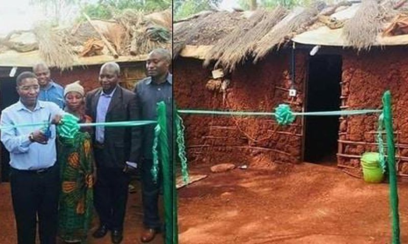Politician reportedly commissions mud house he has built for poor widow
