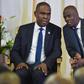 Haitian Prime Minister Jean-Henry Ceant (L), seen here speaking with President Jovenel Moise in 2018, has been censured by the lower house of Parliament