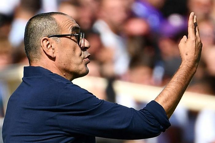 Maurizio Sarri made his debut on the Juventus bench after recovering from pneumonia.