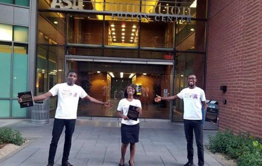 The three, Golda Afoakwa, Richard Sewor, and Douglas Amoo-Sargon,  who are the Founders of Sua IT, a venture which will improve computer literacy among rural Ghanaian youth.