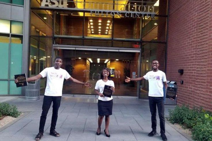 The three, Golda Afoakwa, Richard Sewor, and Douglas Amoo-Sargon,  who are the Founders of Sua IT, a venture which will improve computer literacy among rural Ghanaian youth.