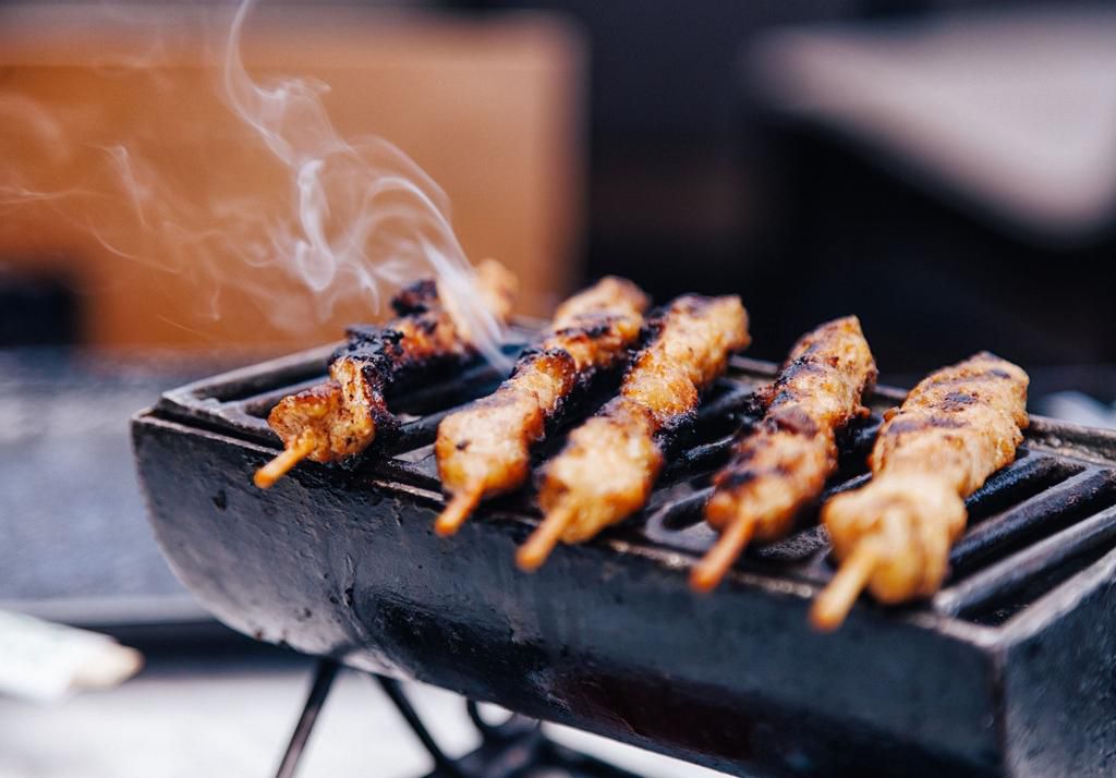 Chicken Kebabs on Grill